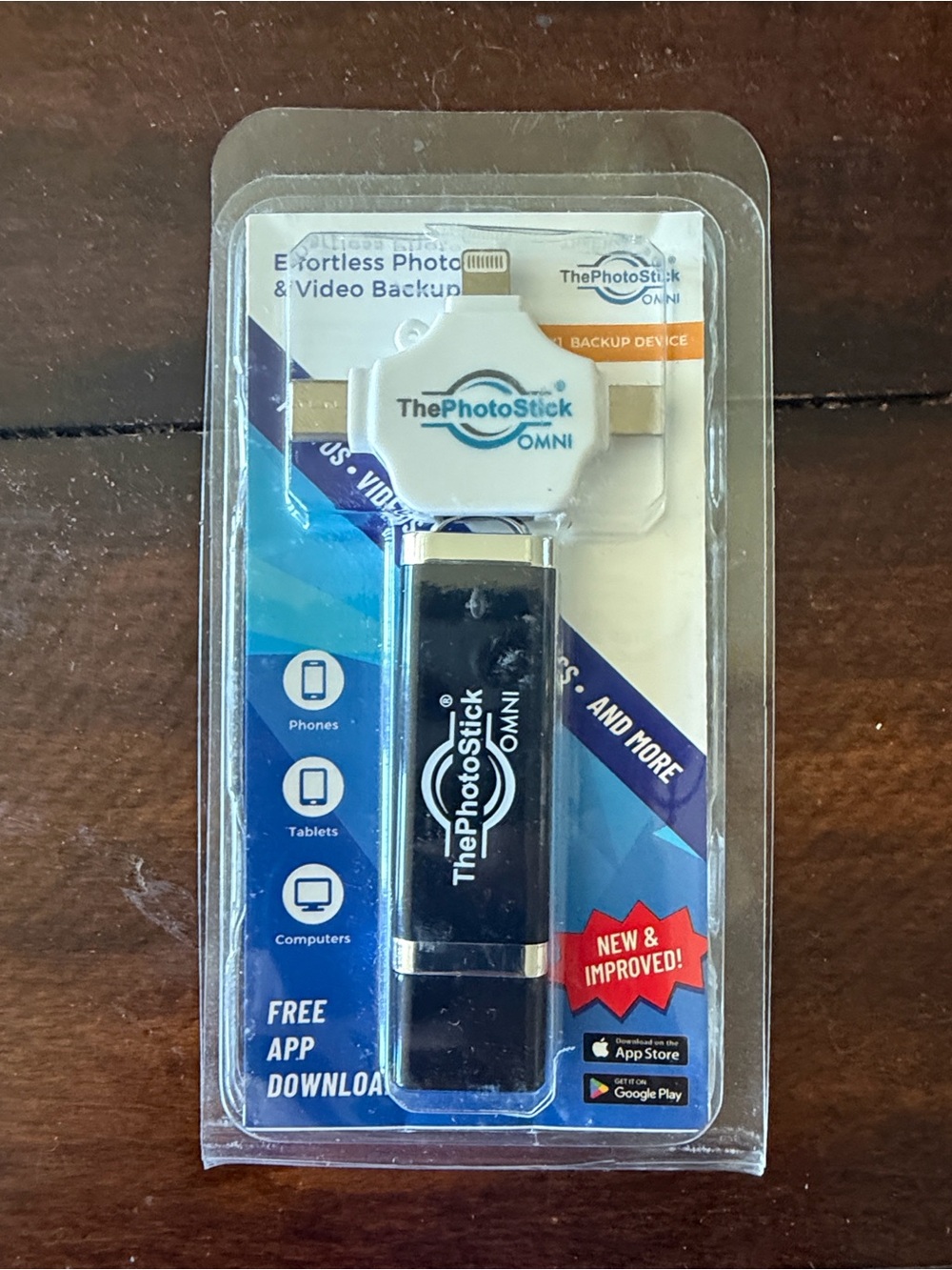 ThePhotoStick OMNI Photo & Video Backup Drive - Black/White